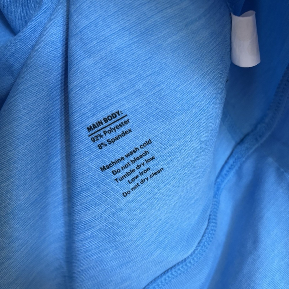 REI Coop Top Womens M Blue Active Pursuits Quarter-Zip Long Sleeve Thumbholes - Picture 2 of 7